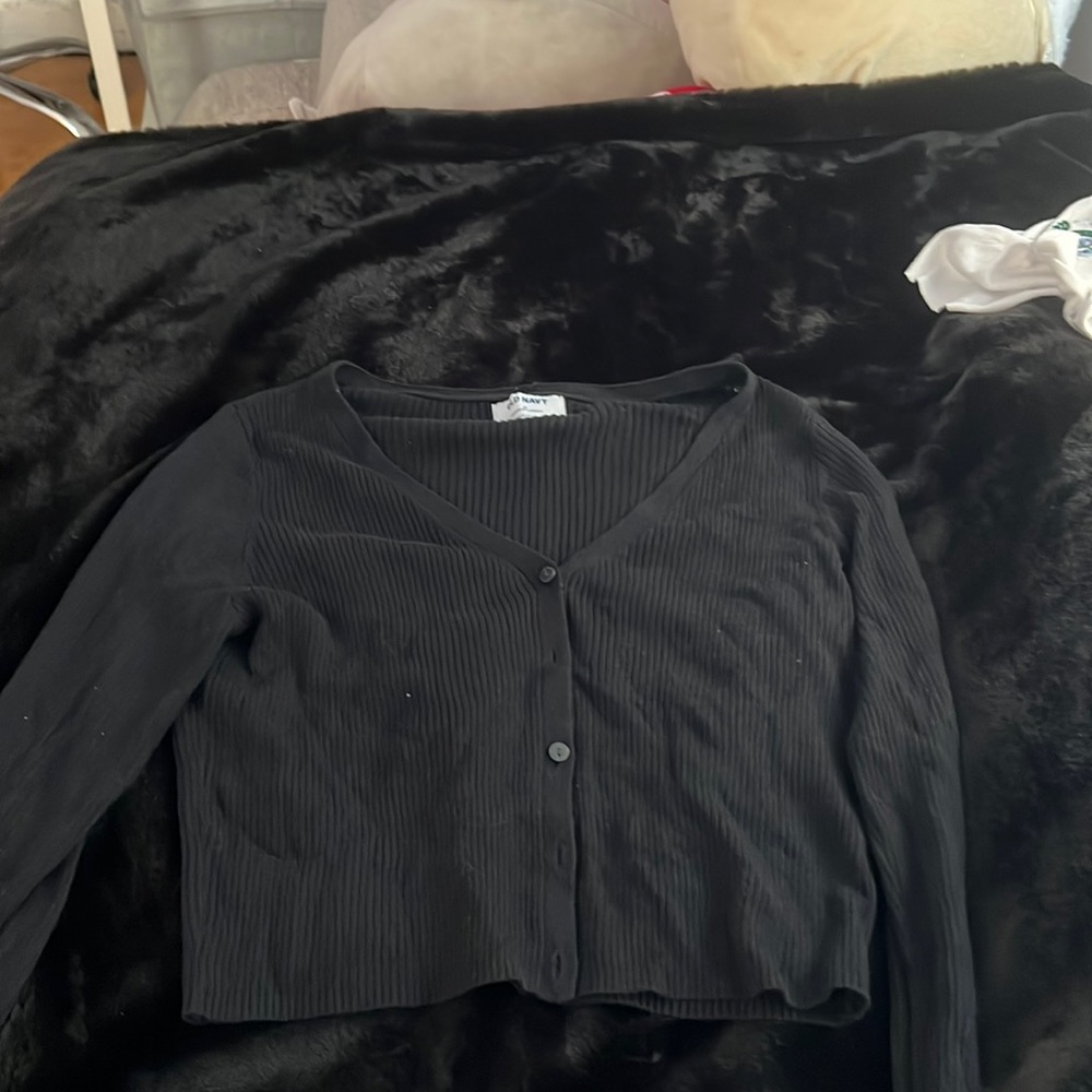 Old navy buttoned down v neck sweater
